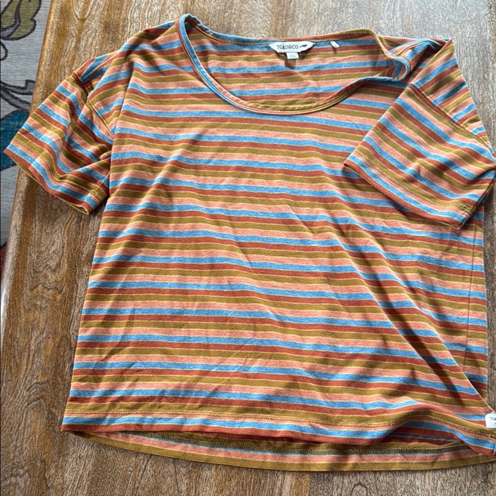 Toad&Co. Multicolor Striped Short Sleeve Tee